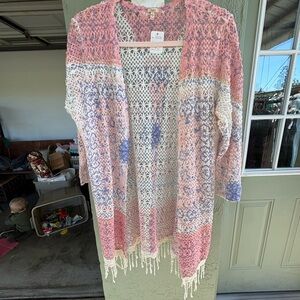 Reba Pink and Blue Patterned Jacket